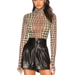 Zadie Top in Abstract Neon Dot ARFM Mesh
